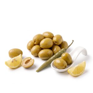زيتون اخضر مع حر و حامض